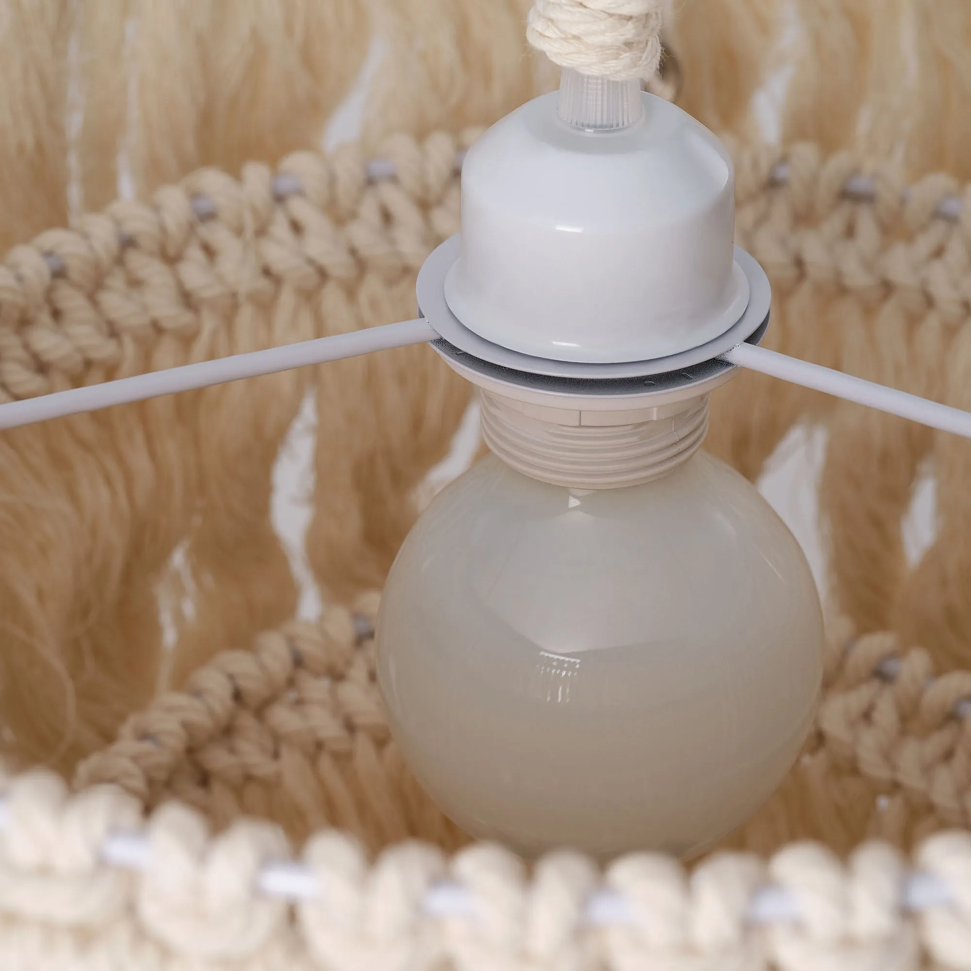 1-Light Multi-Layer Design with Cotton Wool Pendant Lighting