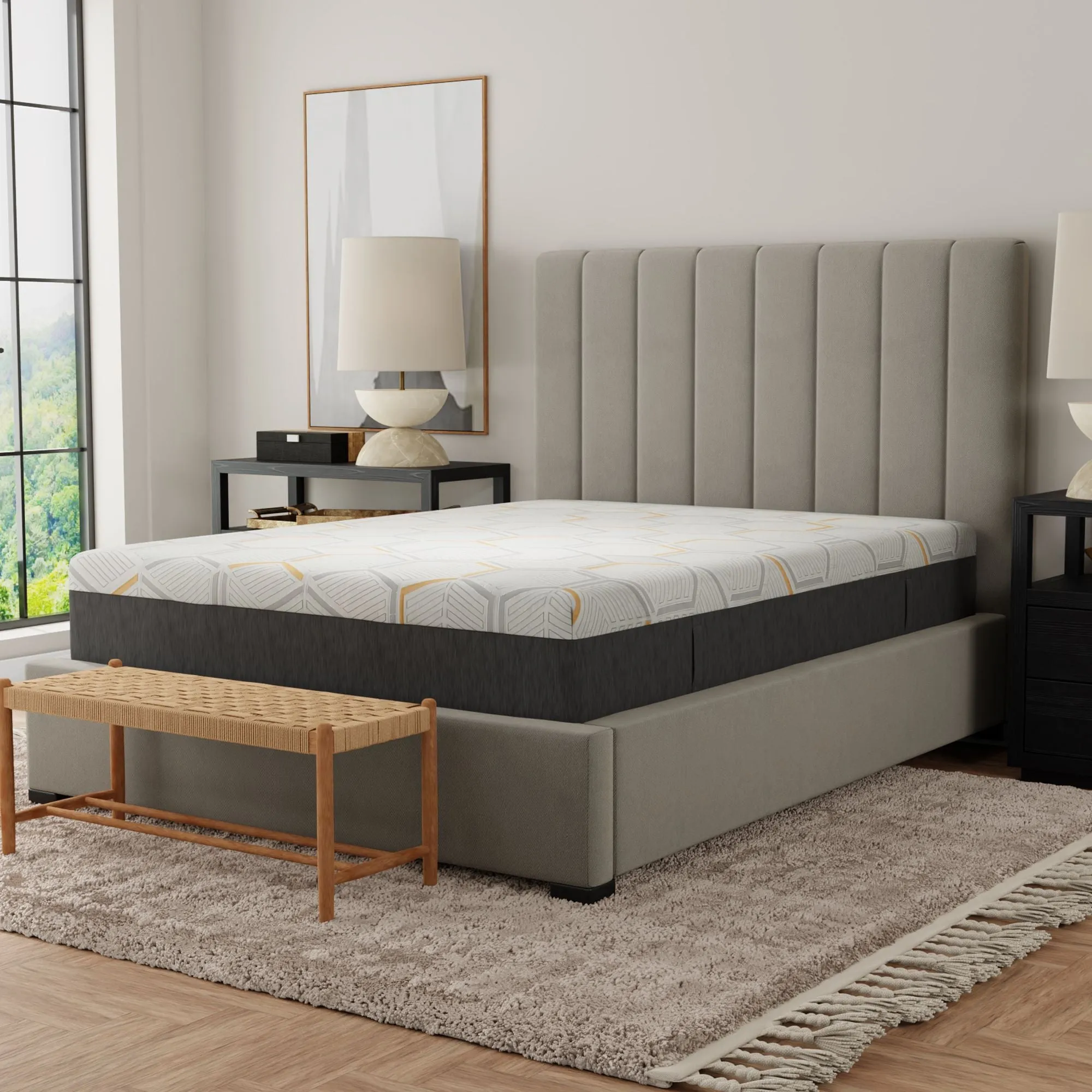 12" Firm Copper Gel Infused Memory Foam Mattress