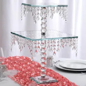 21" Gemcut Egyption Handcrafted Glass Chandelier Crystal Wedding Cake Riser Stand - 1 PCS