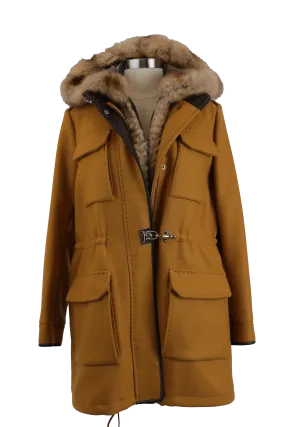 3 in 1 Wool Dress coat W/ Fur Vest