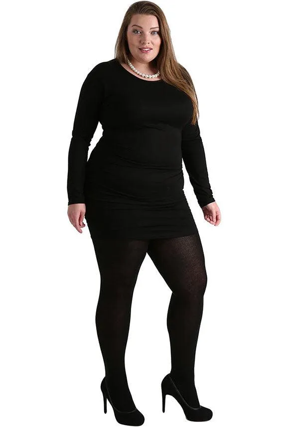 50 Denier Curvy Super-Stretch [Black] | TIGHTS