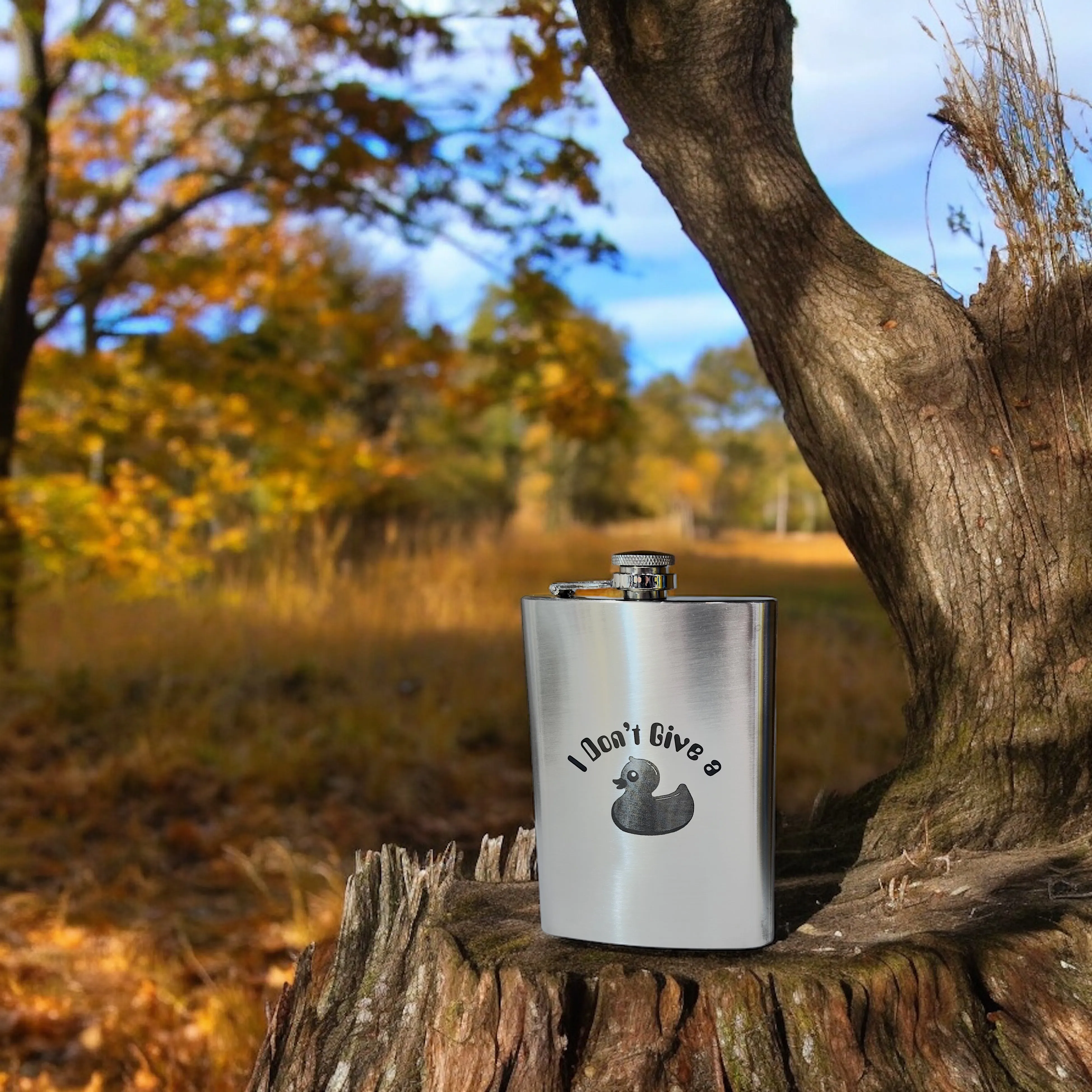 8oz I Don't Give a Duck Stainless Steel Flask