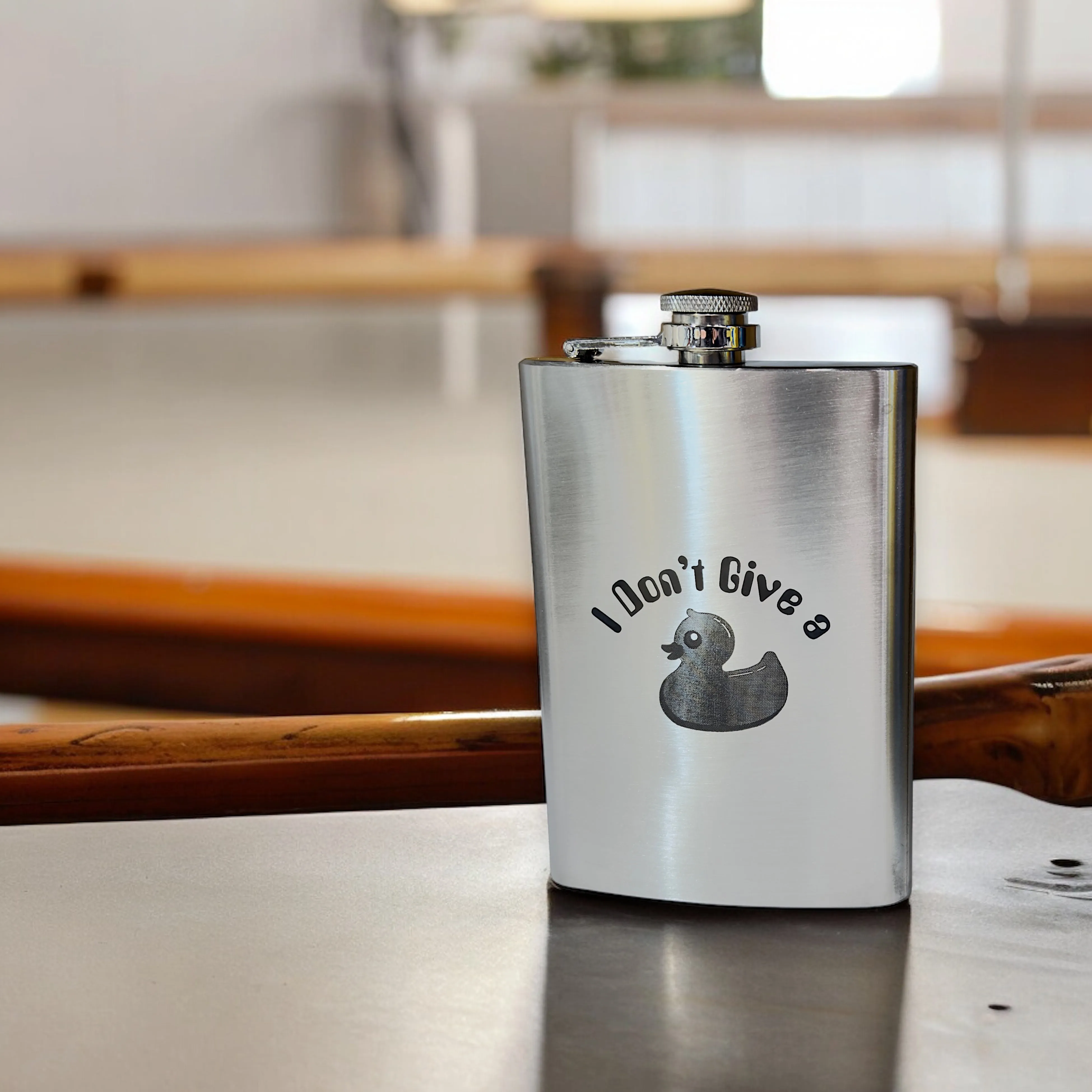 8oz I Don't Give a Duck Stainless Steel Flask