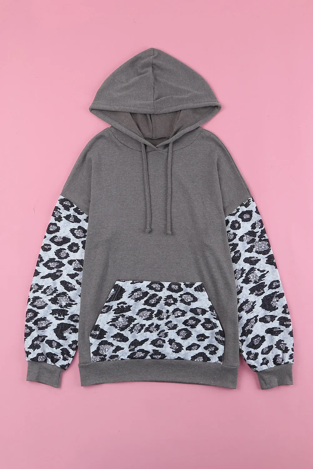 *App Exclusive* Leopard Drawstring Hoodie