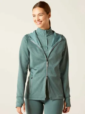 ARIAT Full Zip Hoodie - Womens - Silver Pine