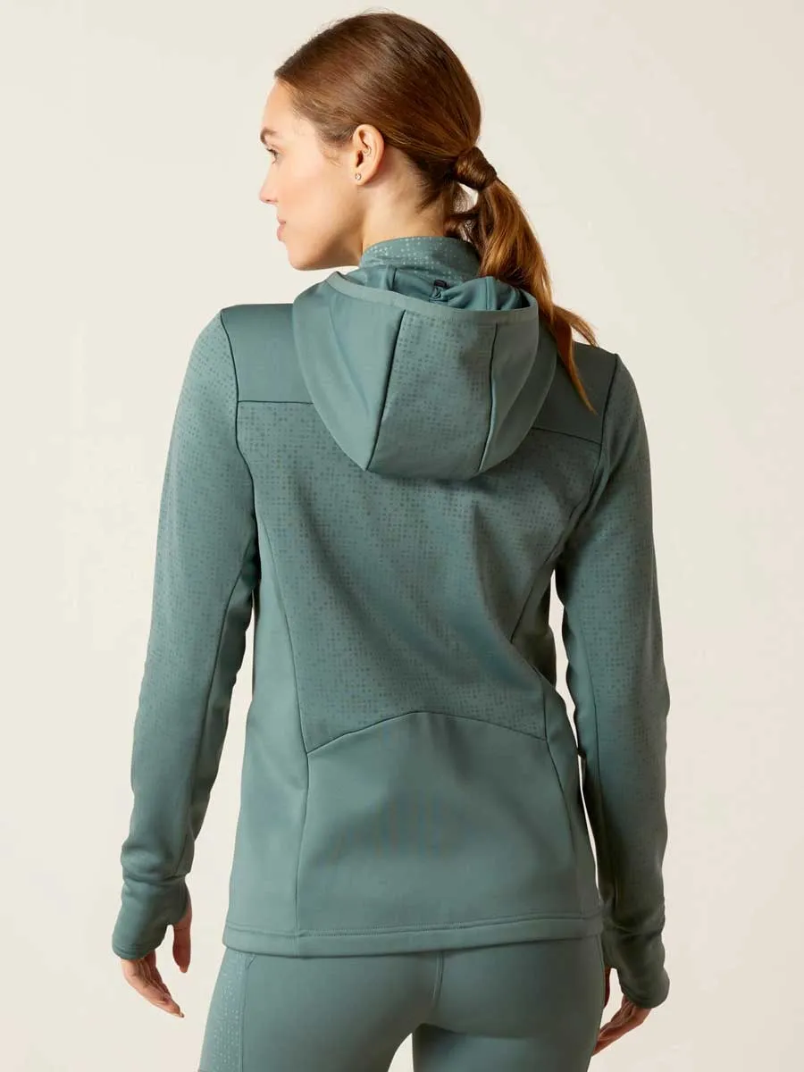 ARIAT Full Zip Hoodie - Womens - Silver Pine