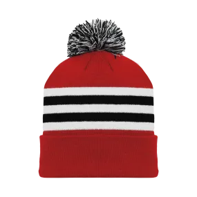 Athletic Knit (AK) A1830Y-304 Youth Chicago Red Hockey Toque/Beanie