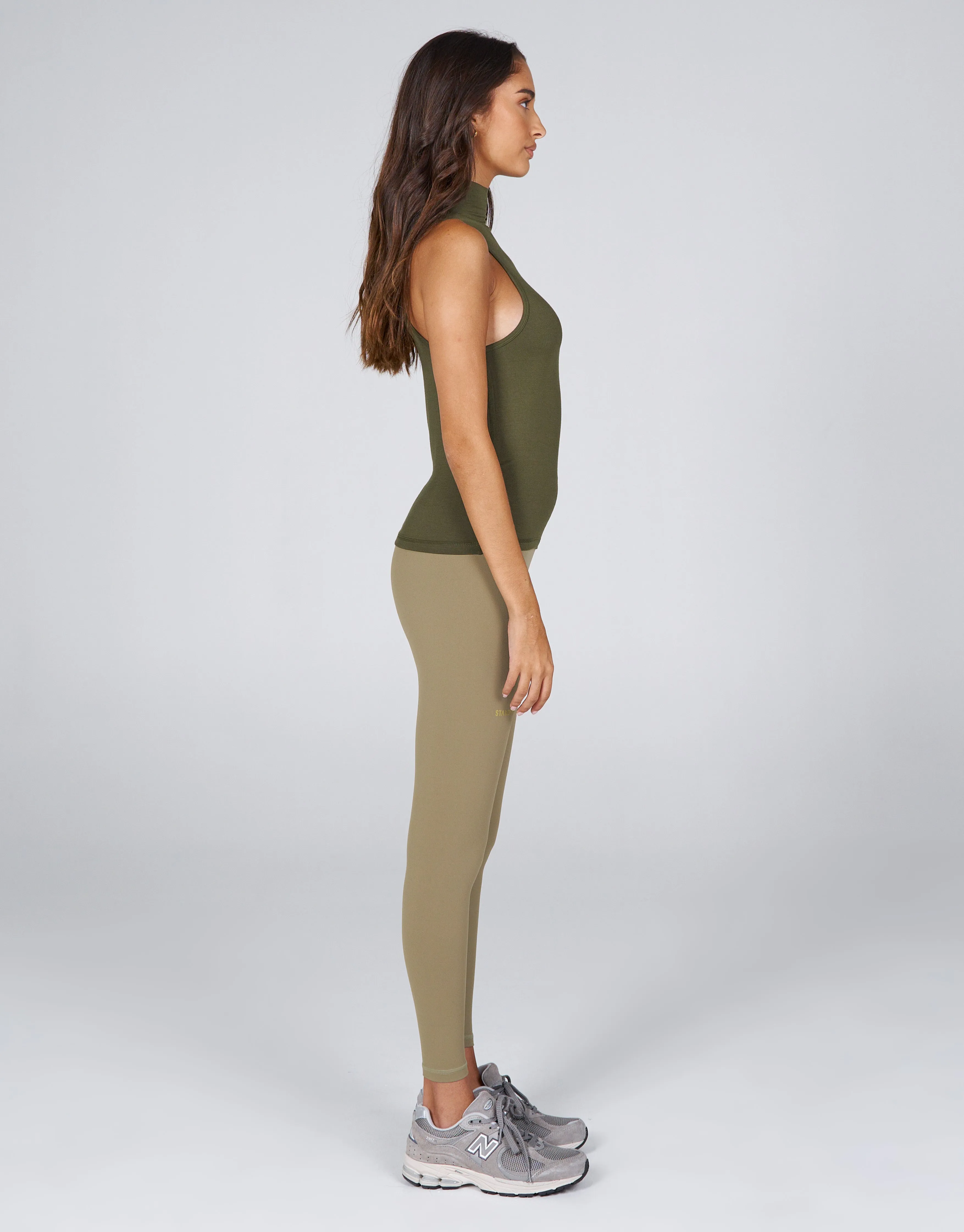 AW High Neck Tank - Oryx (Olive)