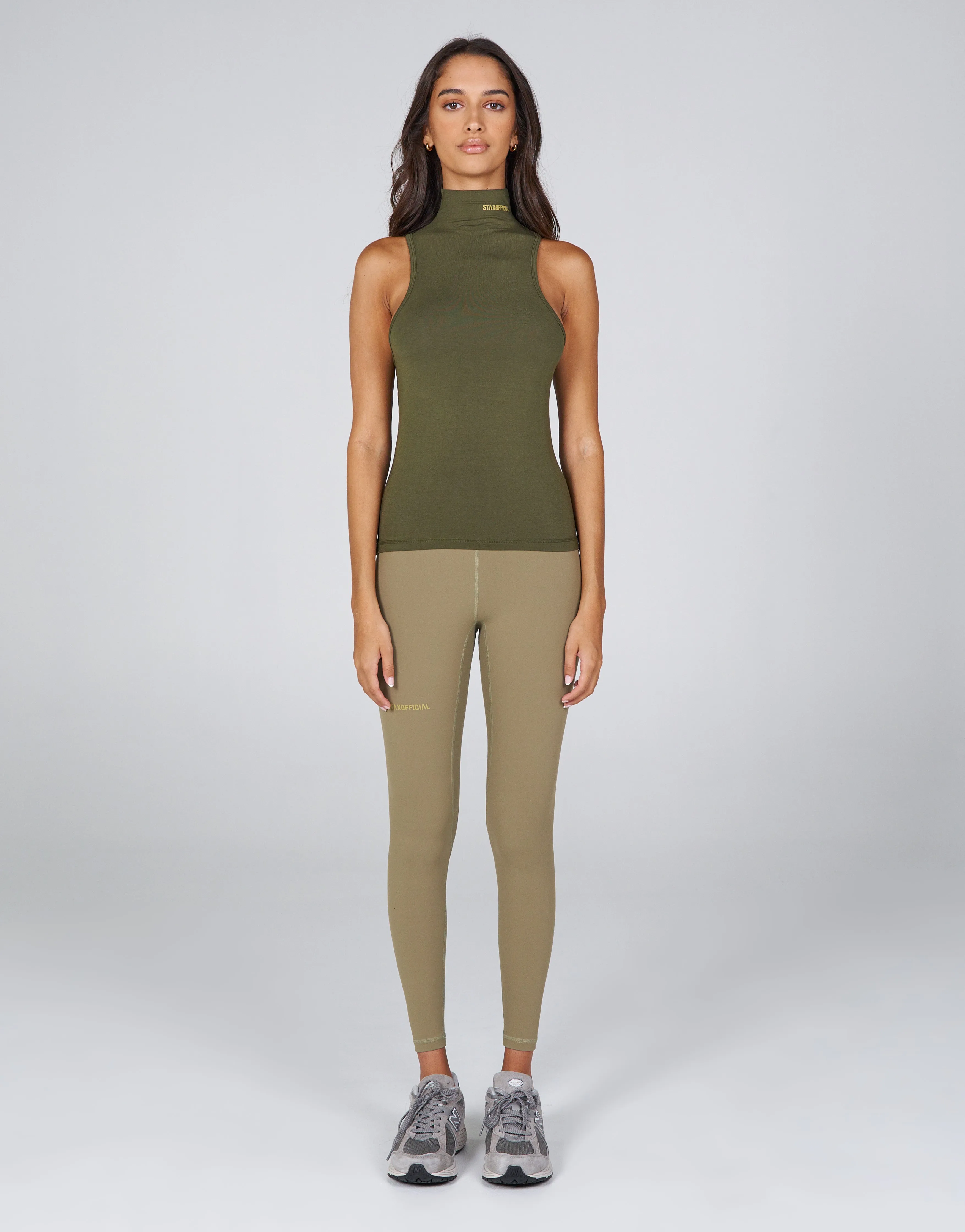 AW High Neck Tank - Oryx (Olive)