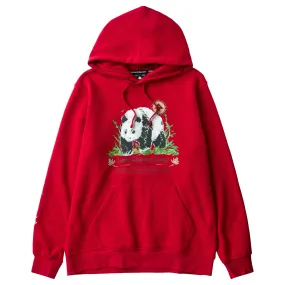 BAMBOO BRUSH PULLOVER HOODIE - RED