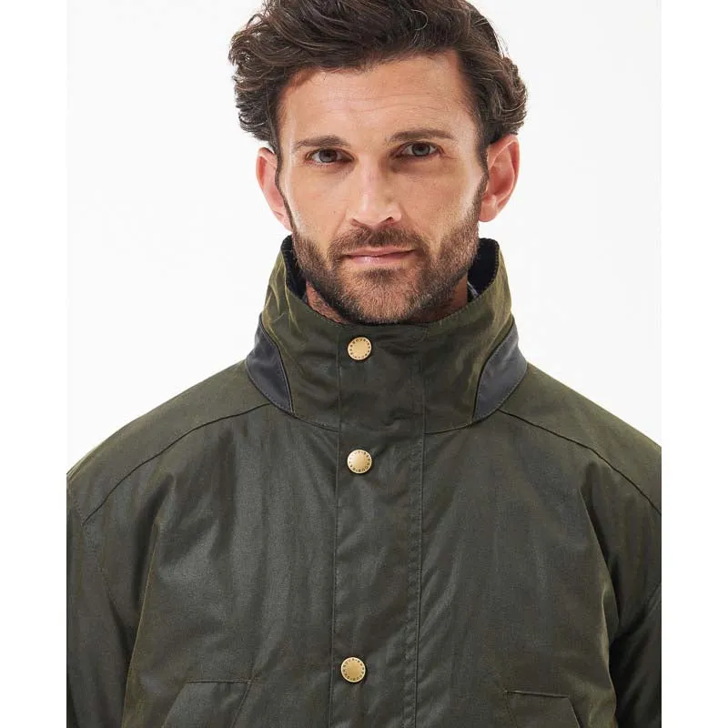 Barbour Brockstone Mens Wax Jacket - Archive Olive