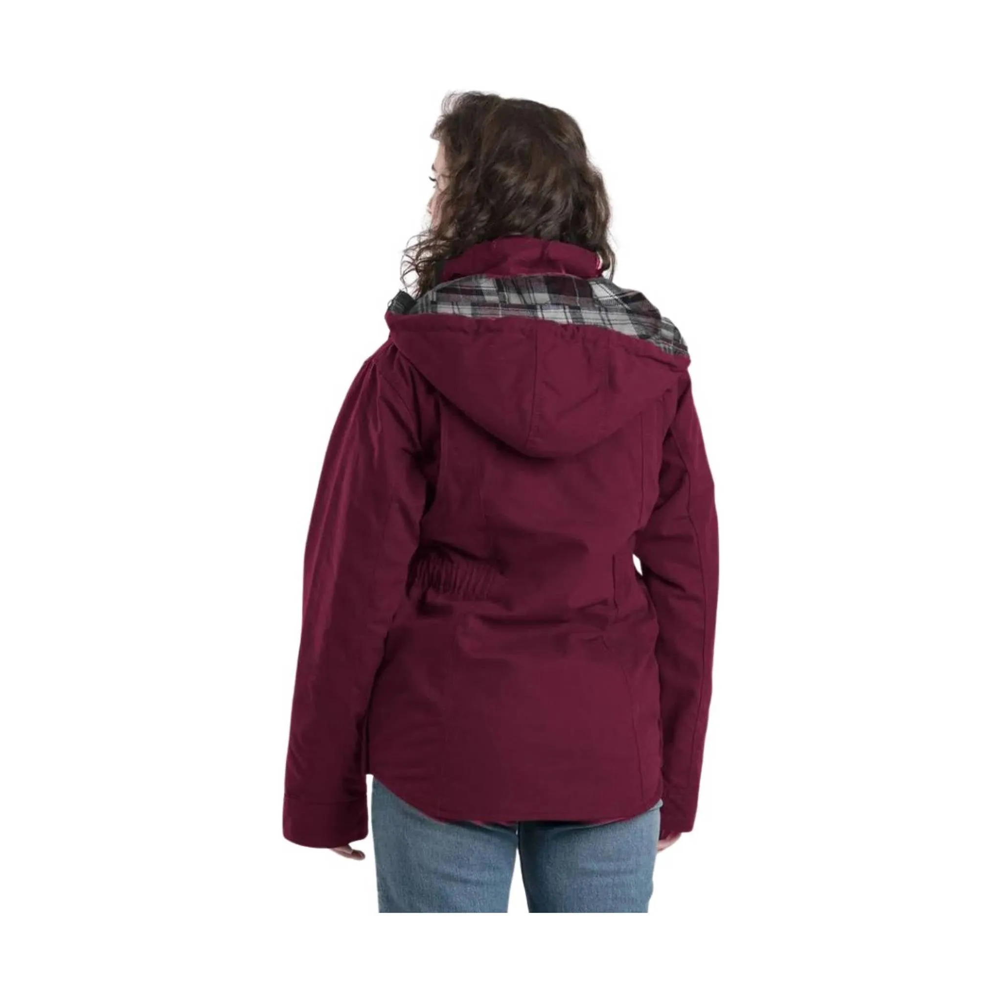 Berne Women's Vintage Washed Duck Barn Coat - Maroon FINAL SALE!