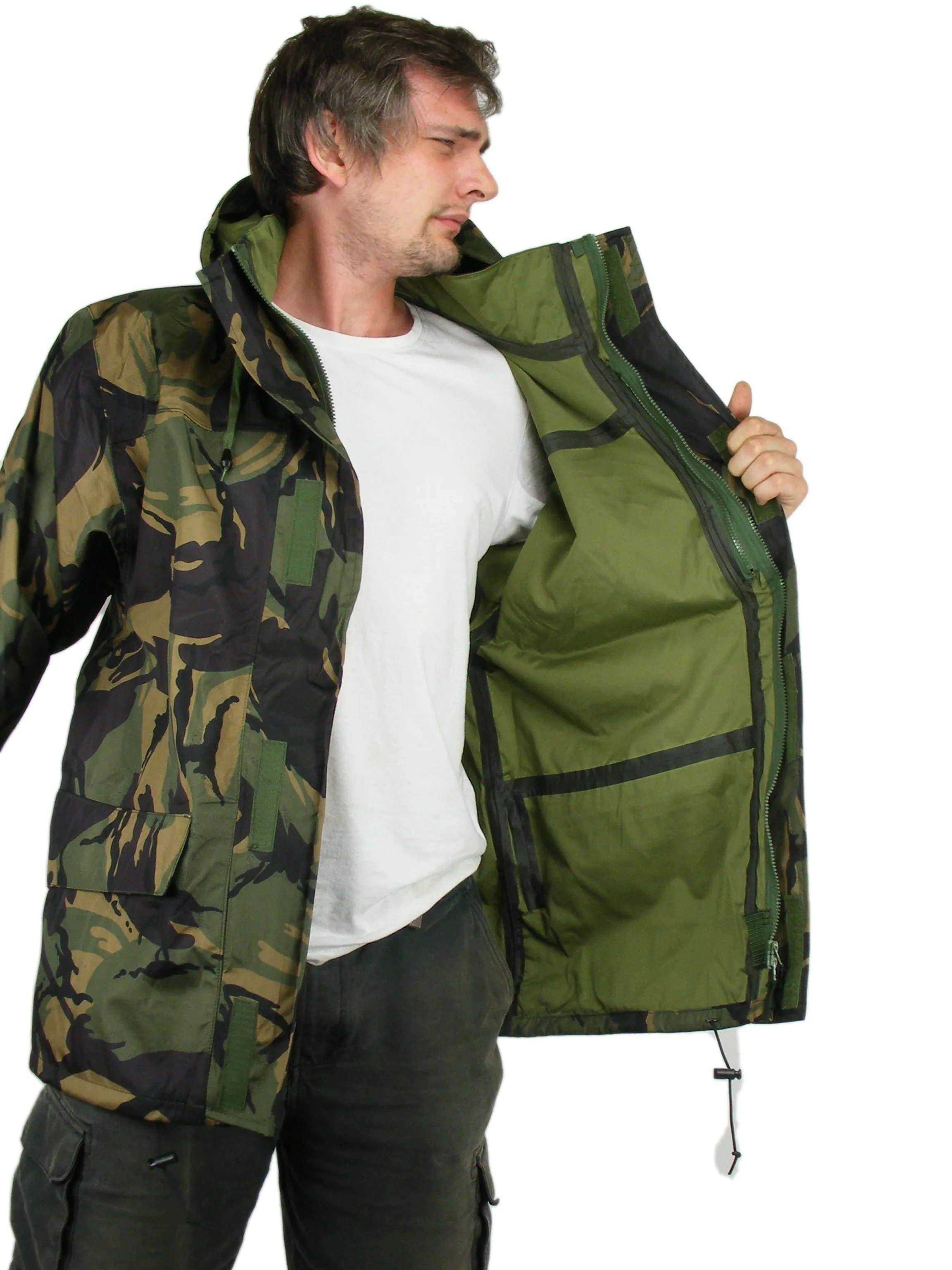 British Army Waterproof Jacket - DPM Woodland - with external pockets