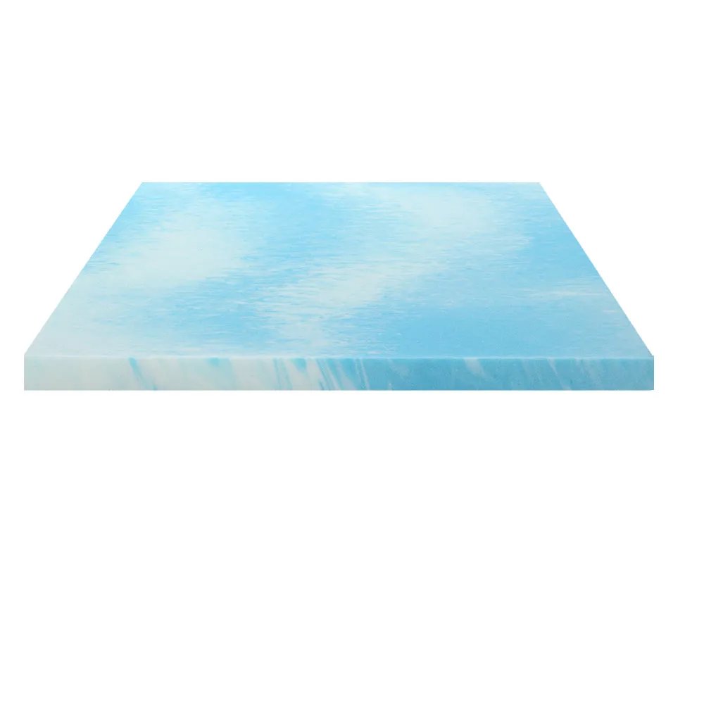 Cool Gel Memory Foam Mattress Topper Bamboo Cover Queen Giselle