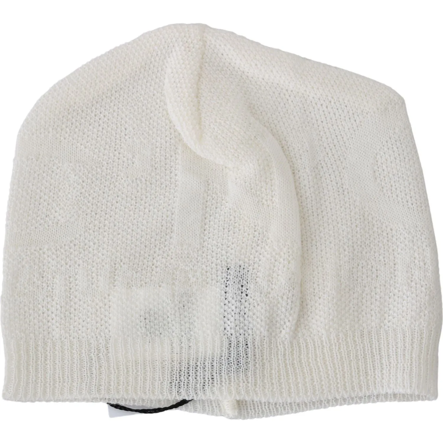 Costume National Elegant White Wool Blend Beanie Hat