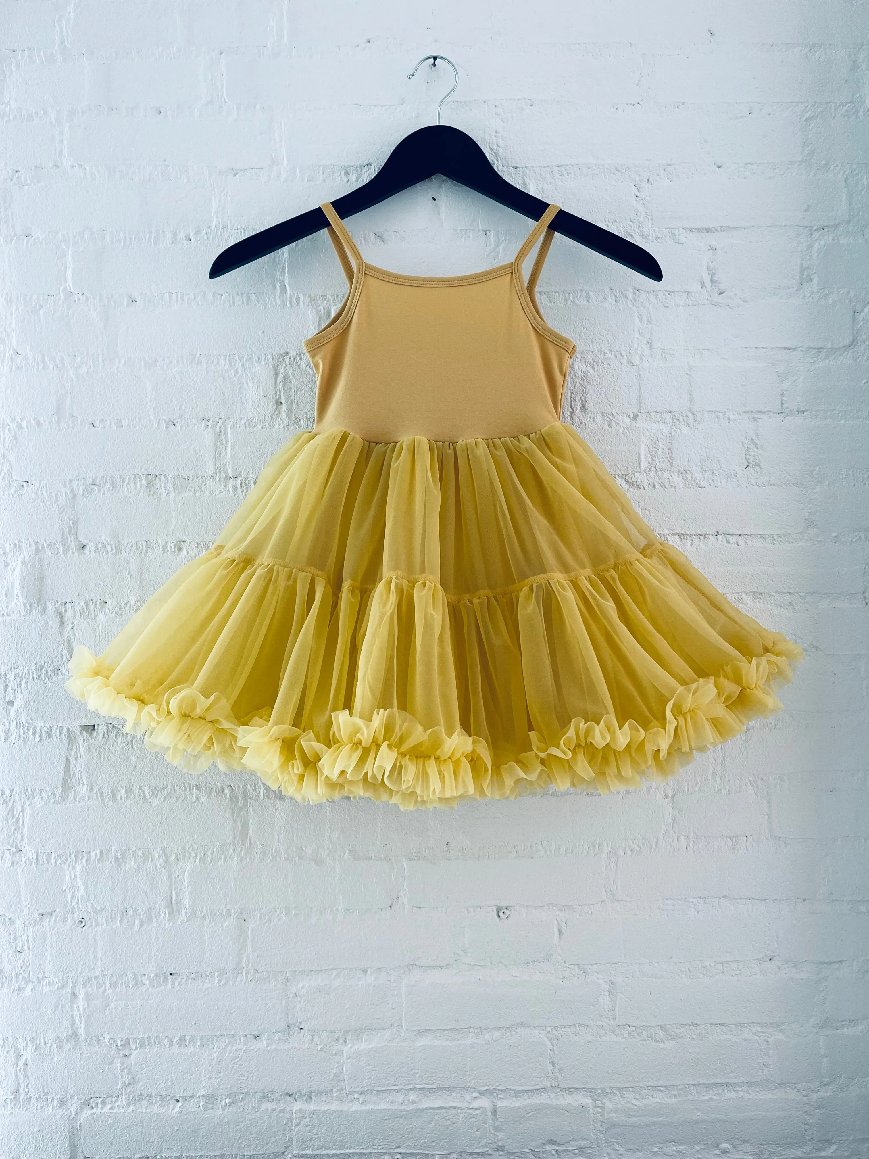 DOLLY PETTI SPAGHETTI PETTISKIRT TUTU DRESS honey