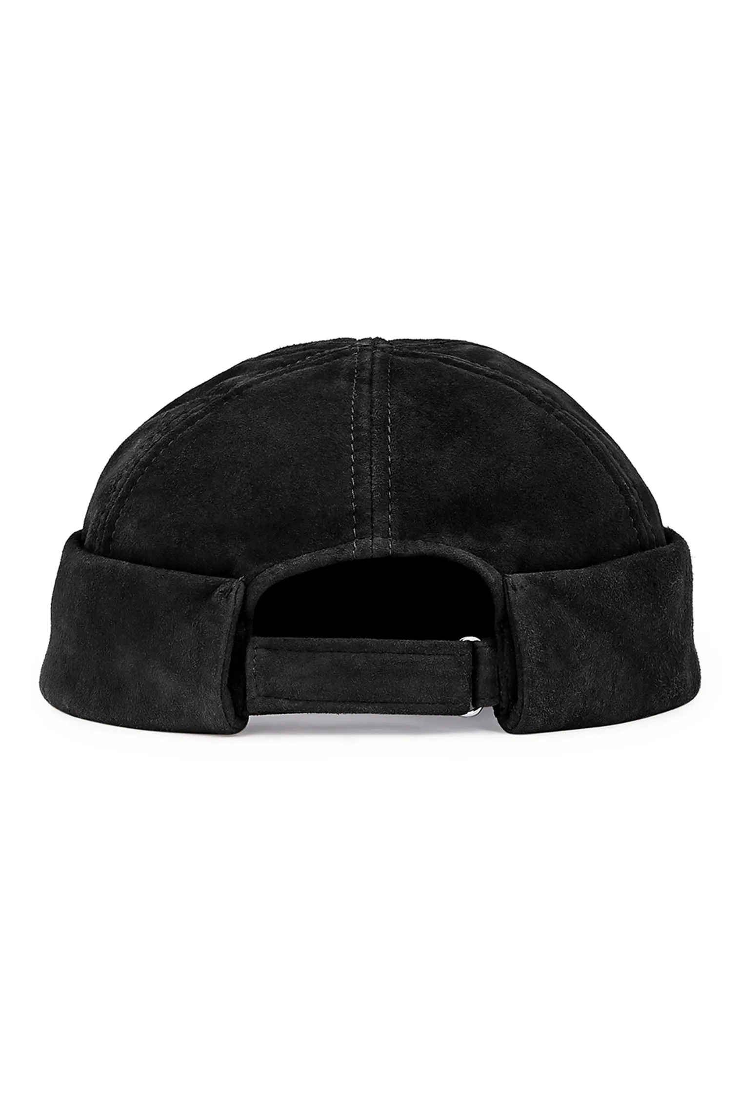 Dover Black Leather Watch Cap