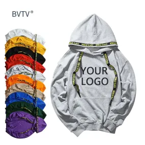 Dropped Shoulder Oversized Hoodie Embroidery Heavyweight Cotton Pullover Printing Plain Mens Hoodies Custom Logo