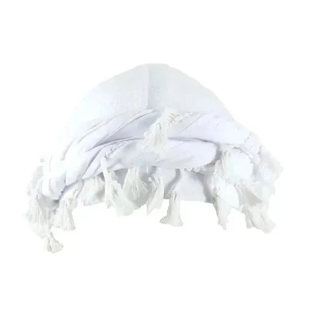 Edgy Cotton Bandana Beanie with Fringe Tail