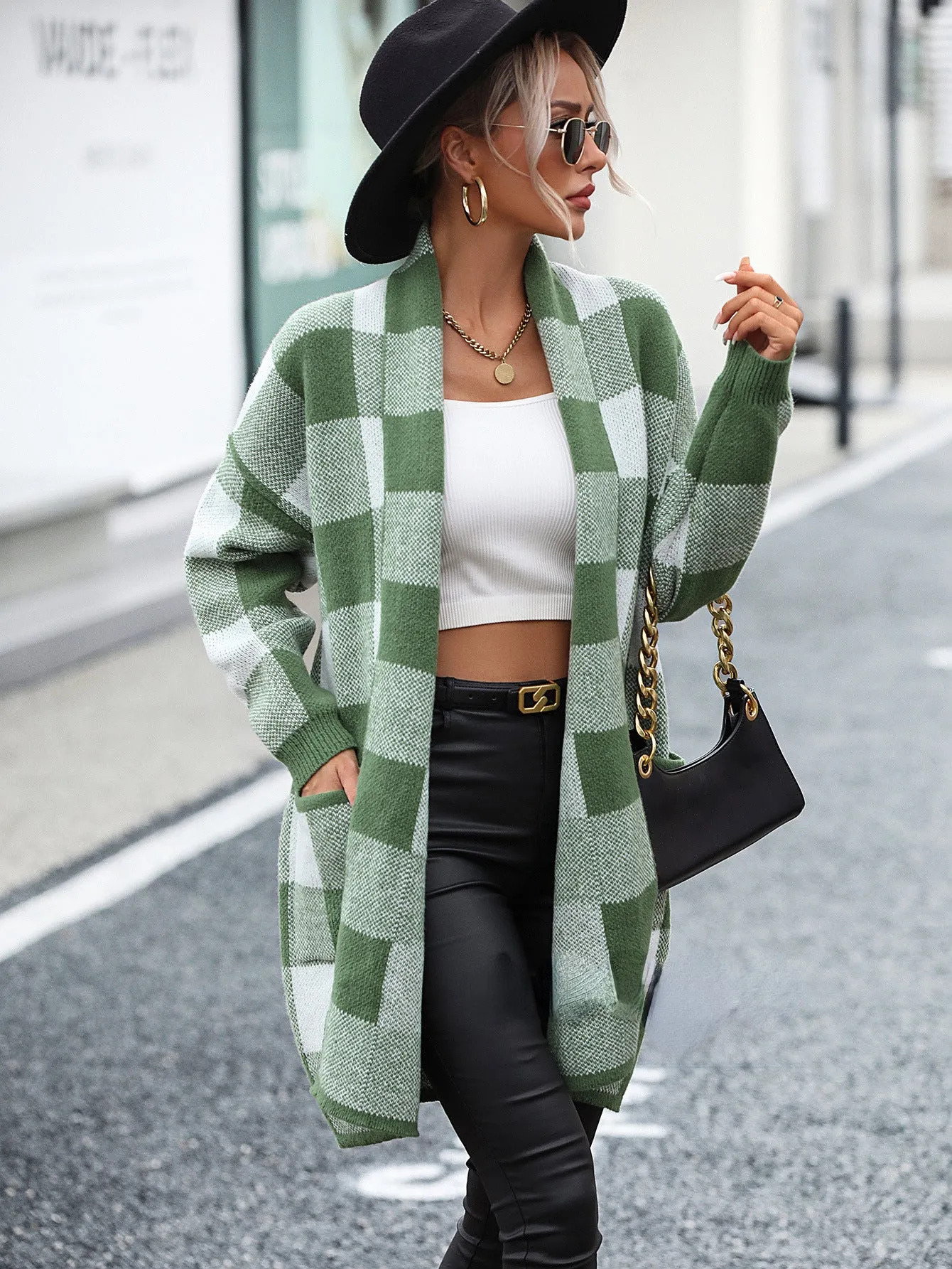 Flytonn-Fall Outfits Women Outwear Streetwear -hoco dresses homecoming dresses  women dress to impress -women  high street ins style -women's outerwear women's coat Fashion Women Knitted Cardigan Loose Sweater Coat