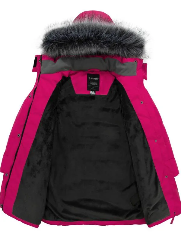 Girl's Long Winter Coat Parka Warm Puffer Jacket