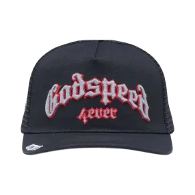 GodSpeed Forever Trucker Hat - Black/Red/Silver