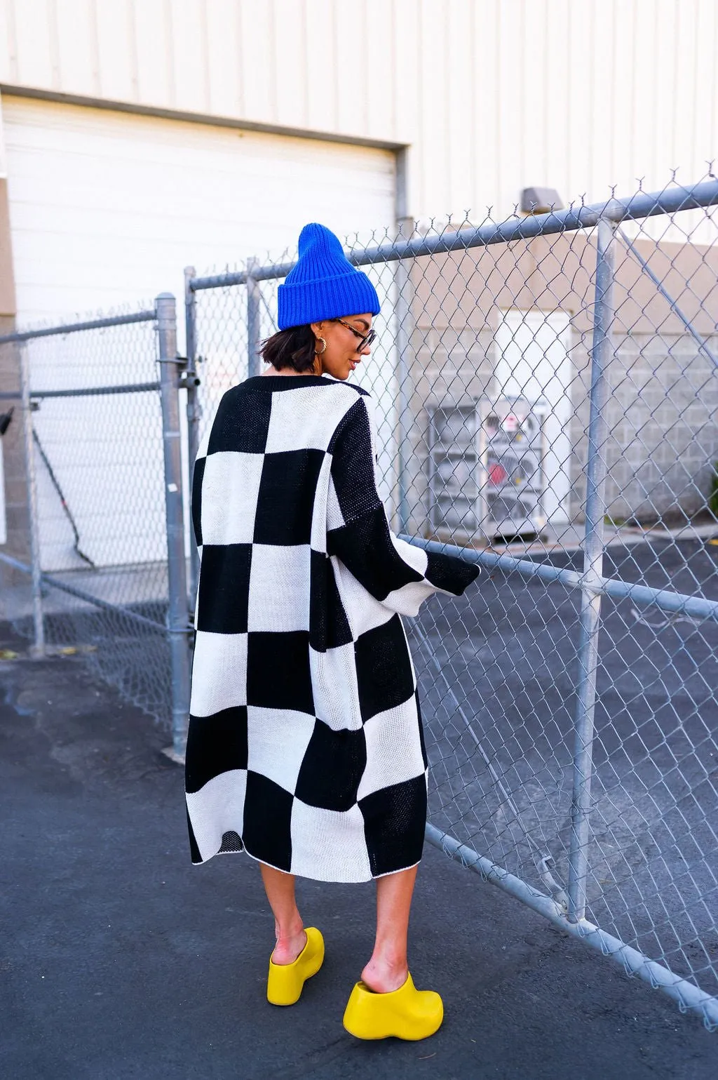 Grunge Chic Beanie in Royal Blue