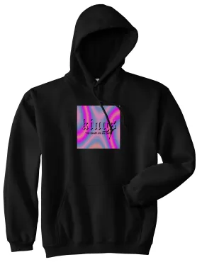 Iridescent Till Death Box Logo Mens Pullover Hoodie Sweatshirt