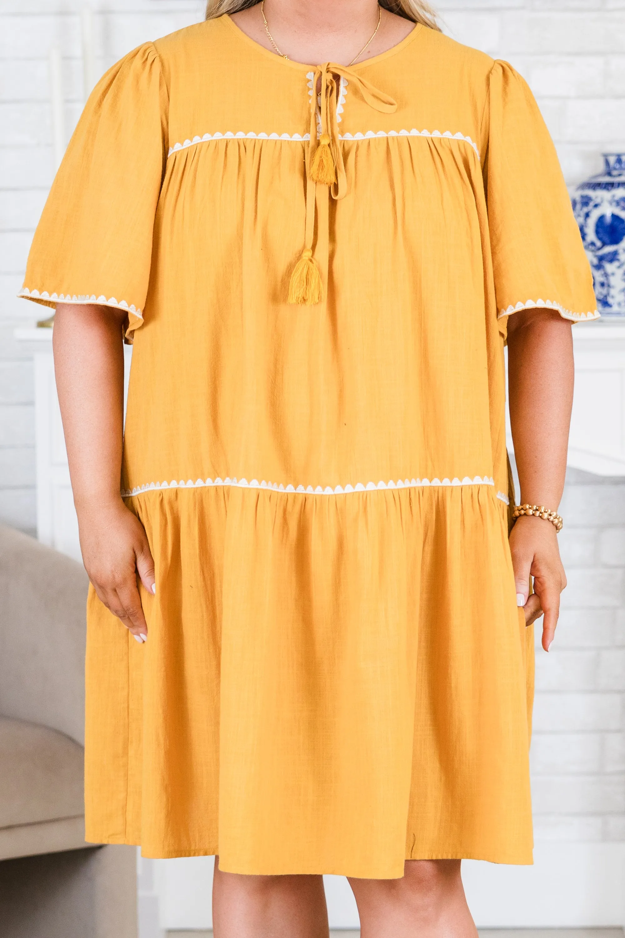 Keepin' Sweet Dress, Mustard