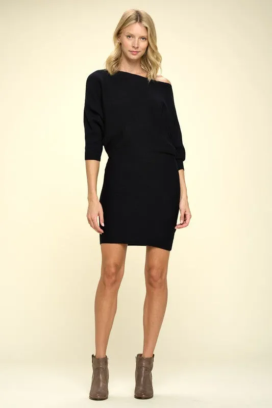 Knit Dolman Sleeve Dress *Online Only*