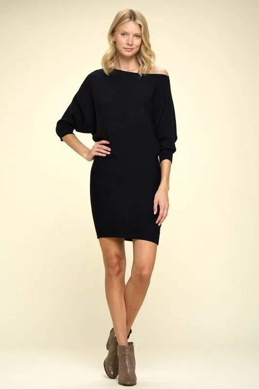 Knit Dolman Sleeve Dress *Online Only*