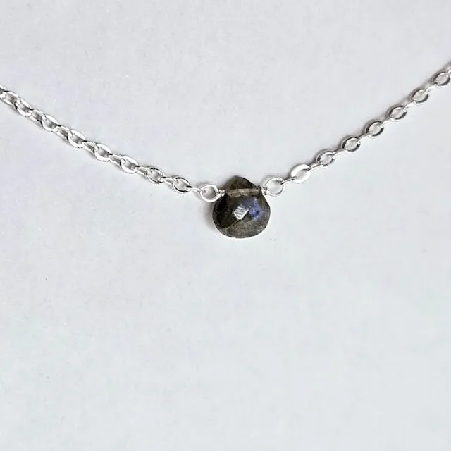 Labradorite Natural Nomad Necklace - Silver