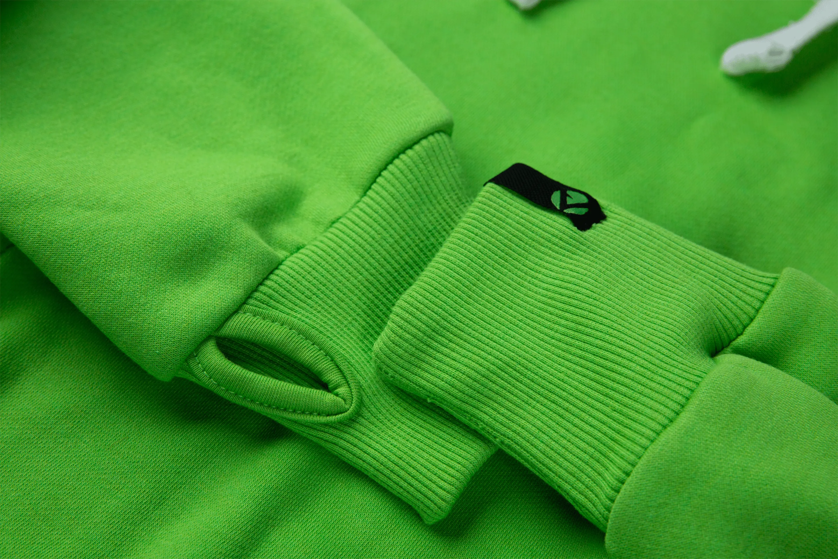 Lime High-Neck Hoodie