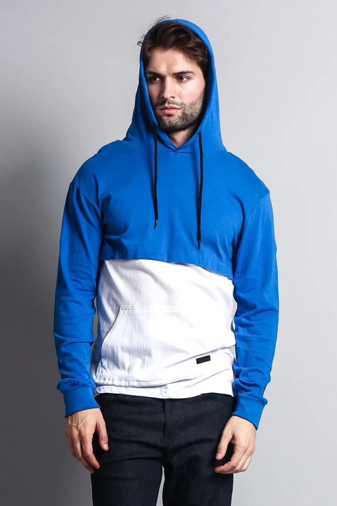 Long Sleeve Color Block Hooded Tee