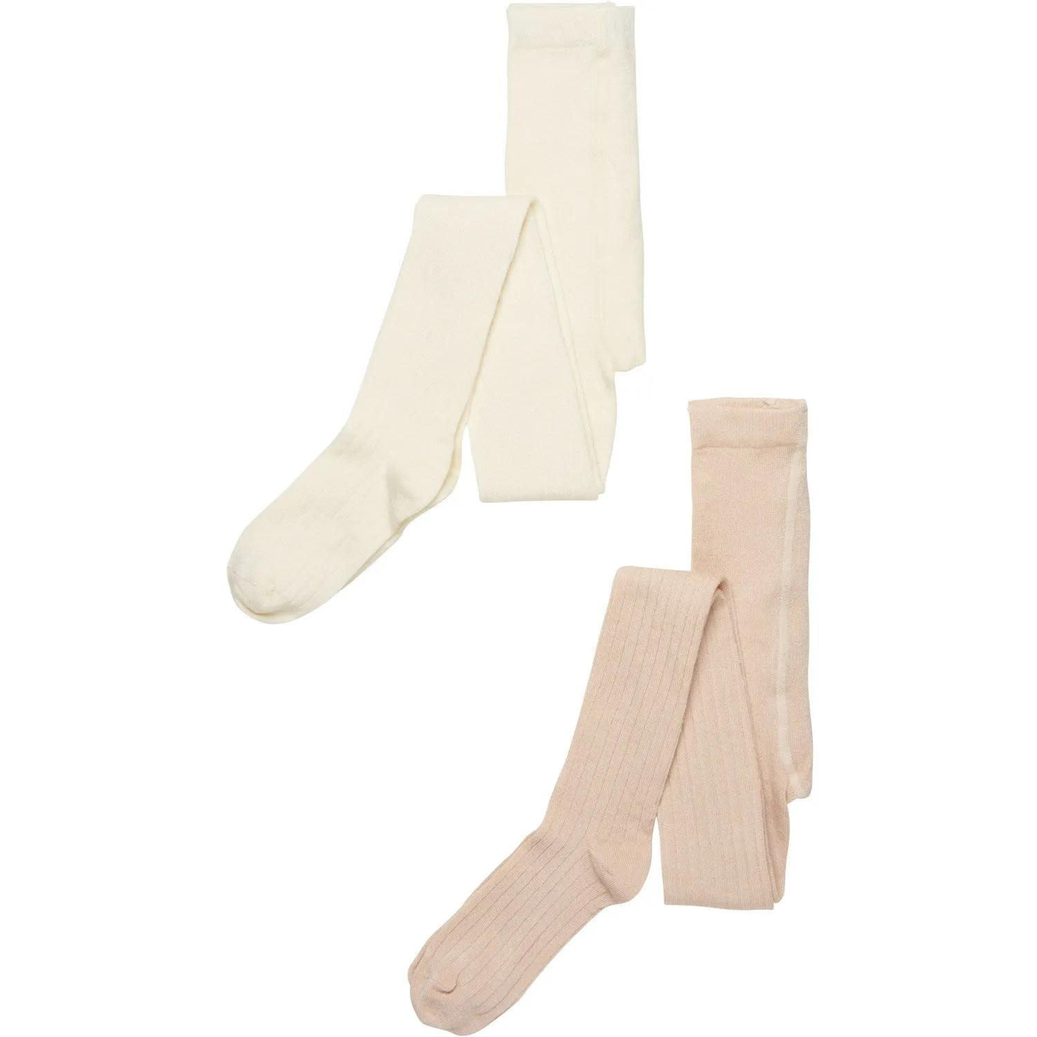 Minymo Off white Stocking - rib (2-Pack)