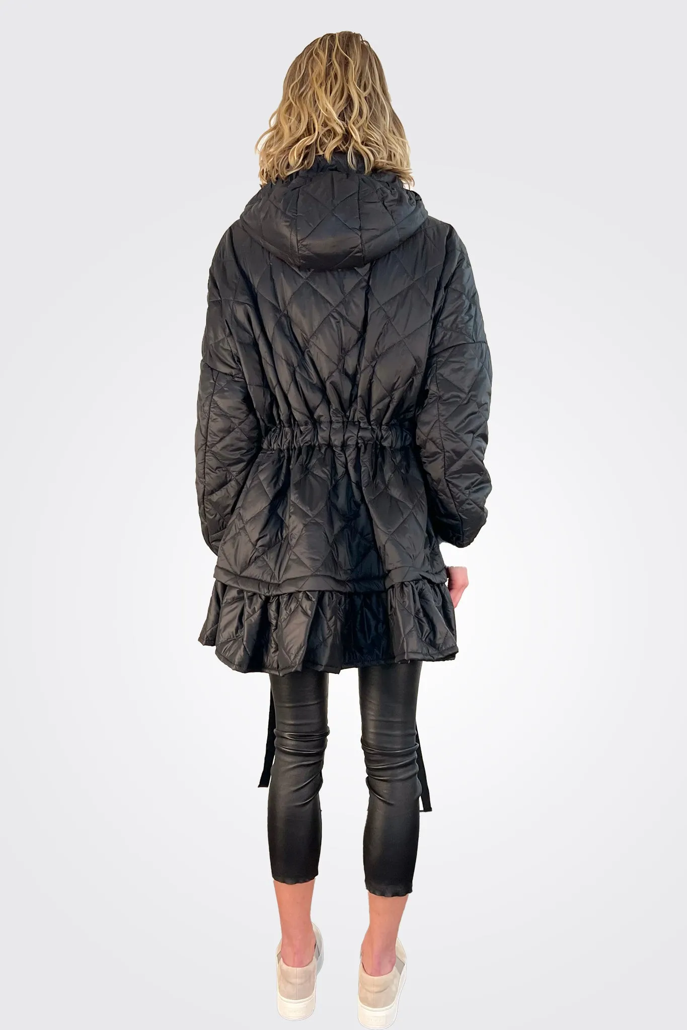 Oversized Down Coat - Black