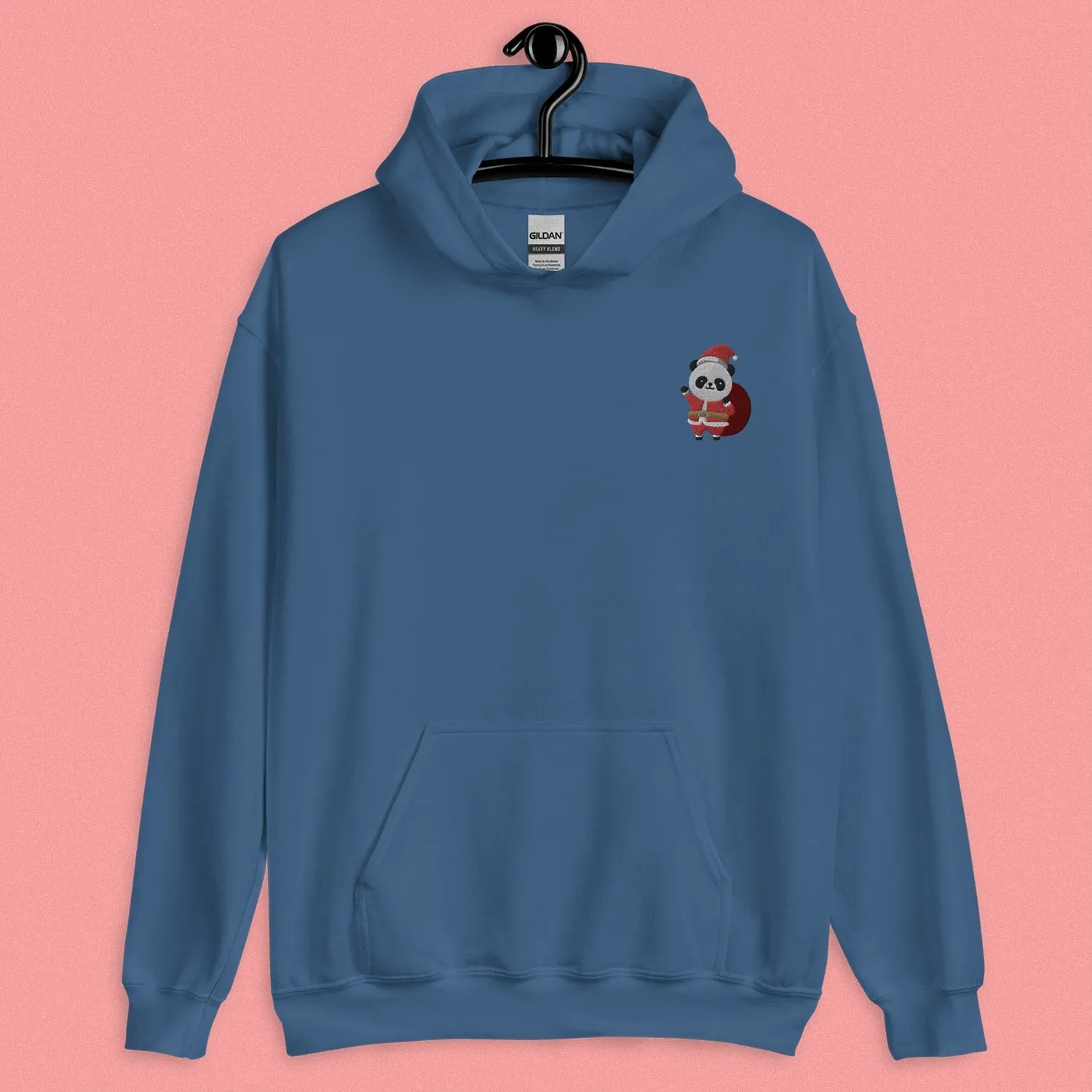 Panda Santa Embroidered Hoodie