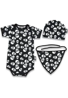 Polka Skulls | ROMPER SET*