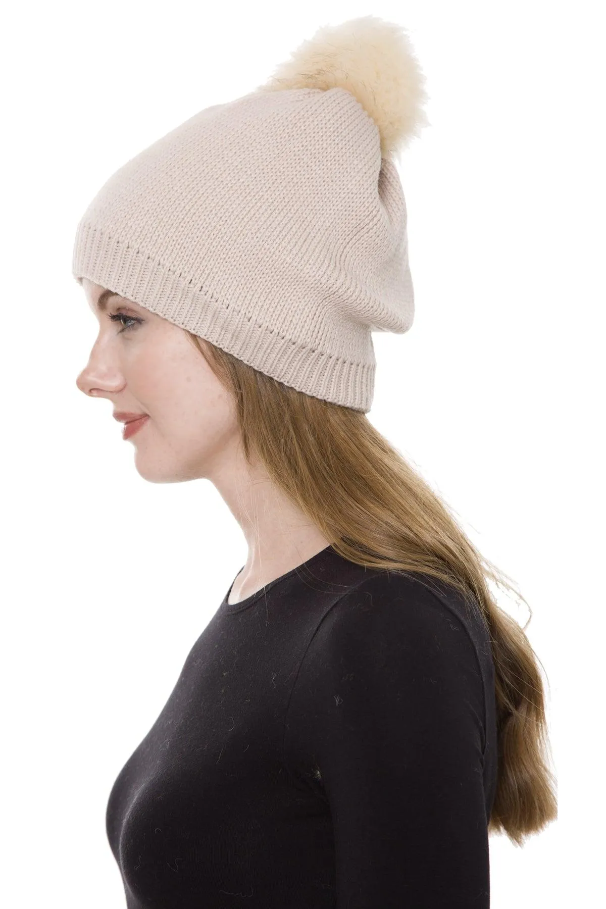 POM POM BEANIE (ASSORTED COLORS)