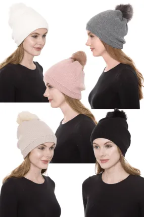 POM POM BEANIE (ASSORTED COLORS)