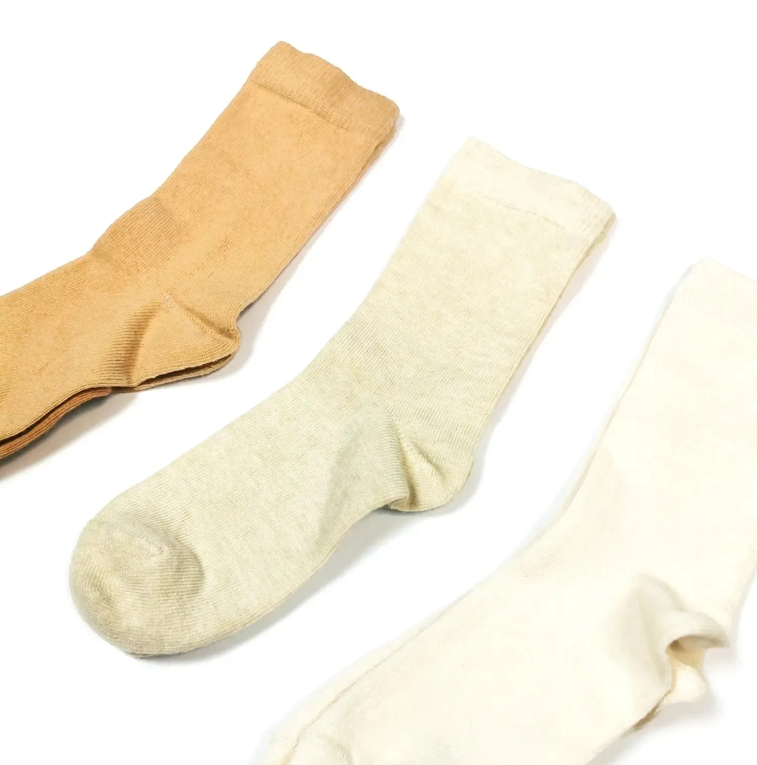 Pure (no dye) Kids' Socks - 98% Organic Cotton (3-pack)