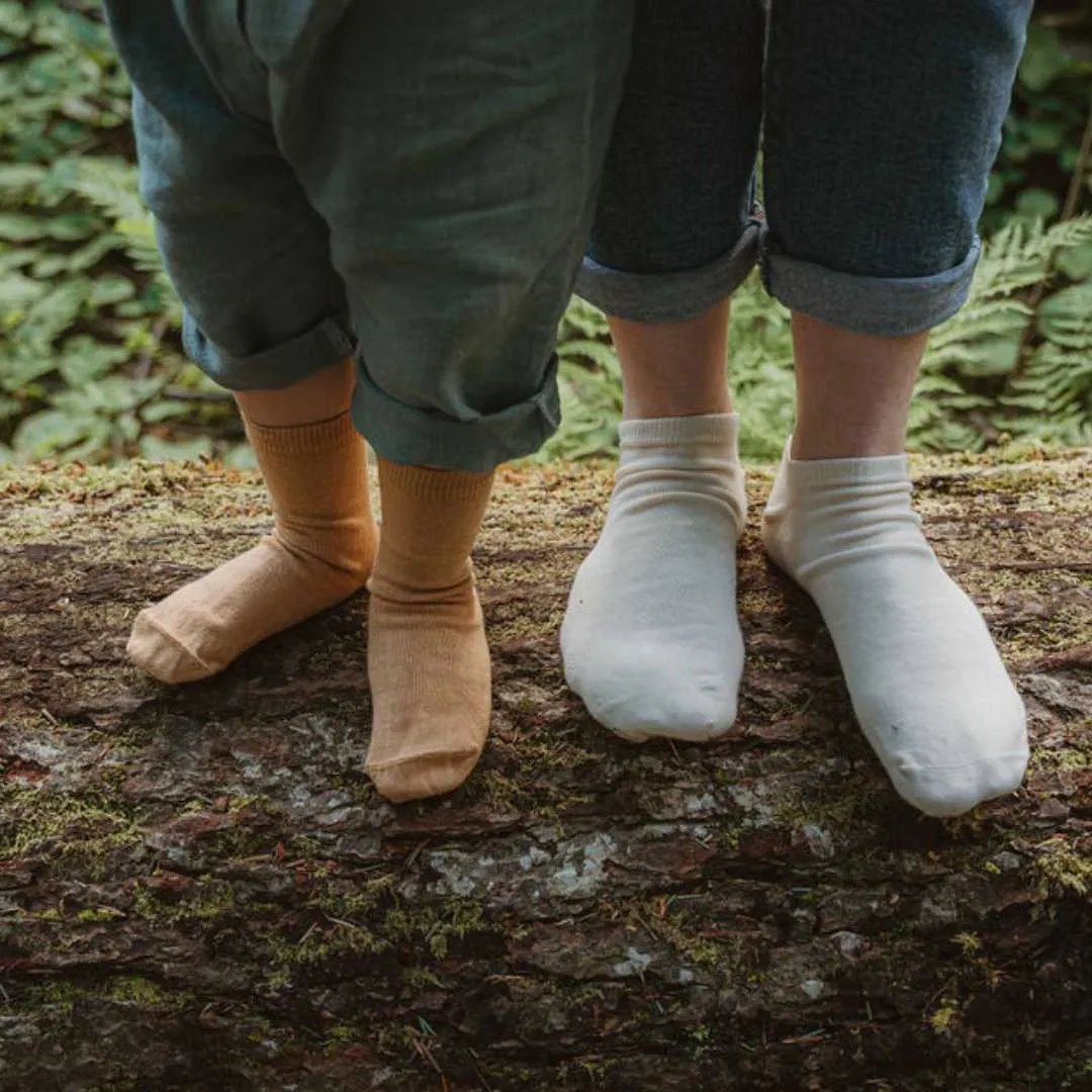 Pure (no dye) Kids' Socks - 98% Organic Cotton (3-pack)