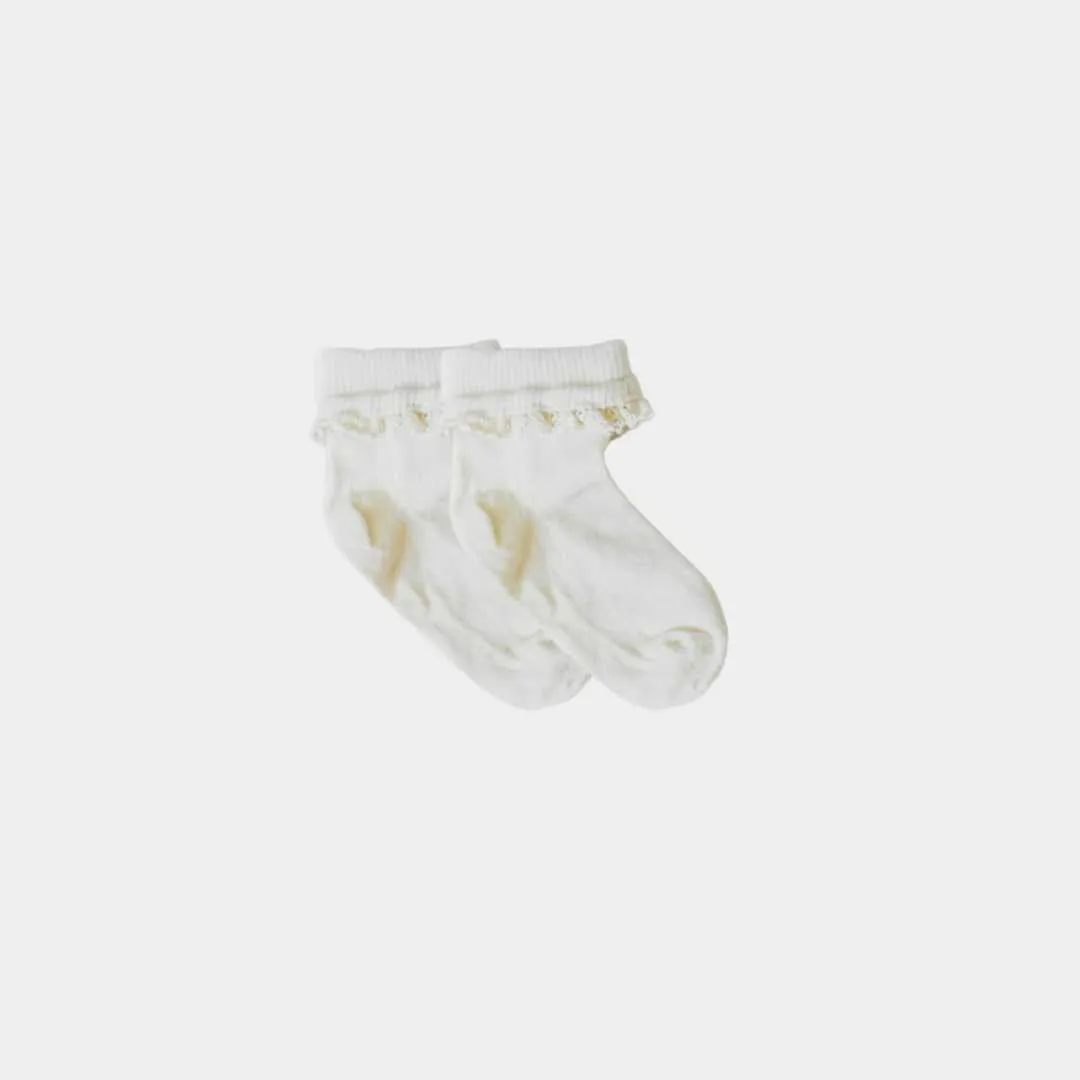 Pure (no dye) Lace Kids Socks - 98% Organic Cotton