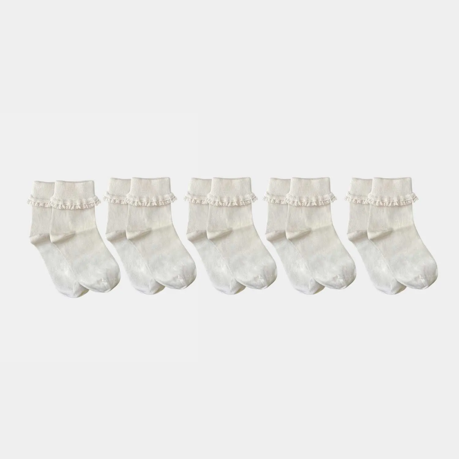 Pure (no dye) Lace Kids Socks - 98% Organic Cotton