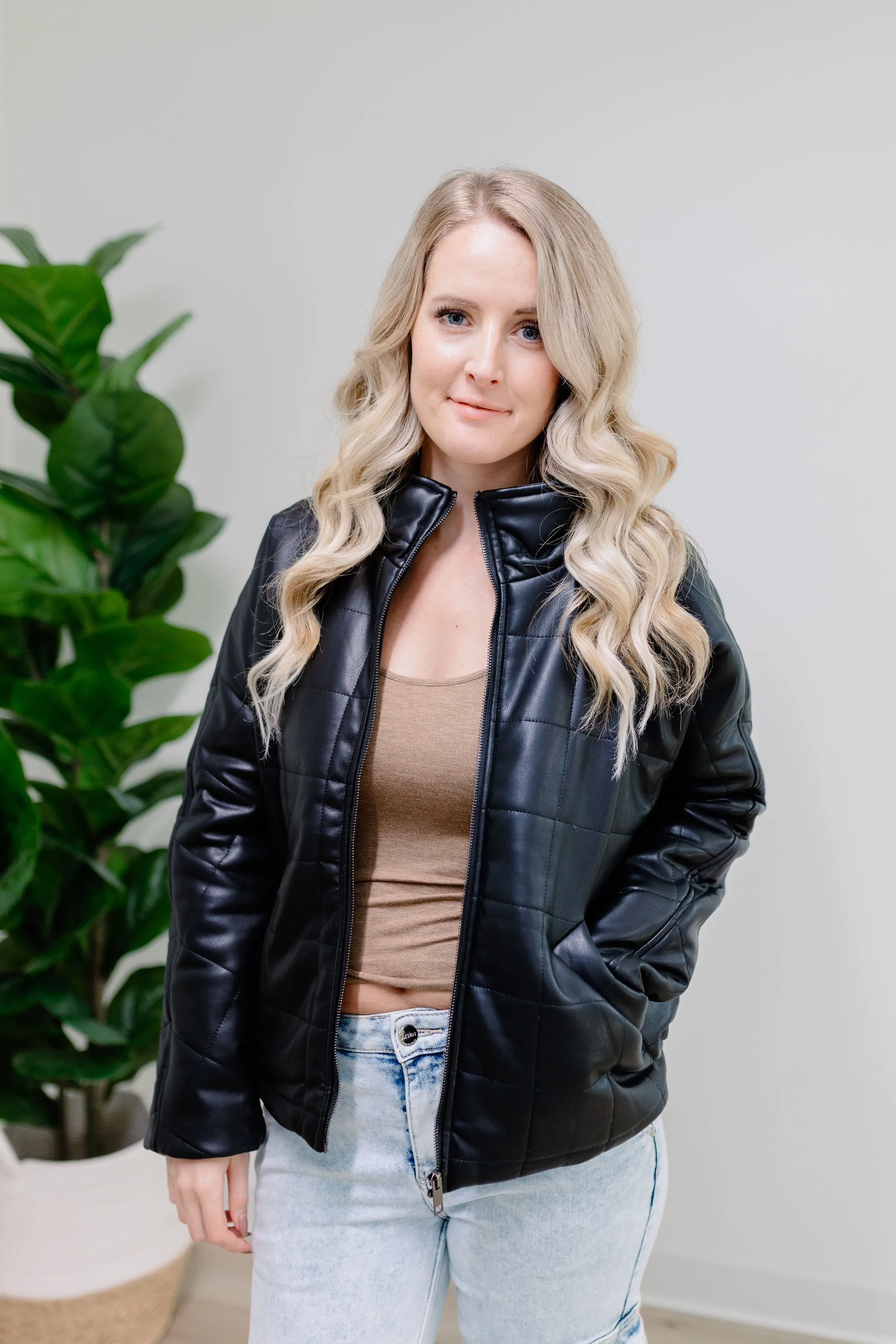 RD Style Black Leather Bomber Jacket