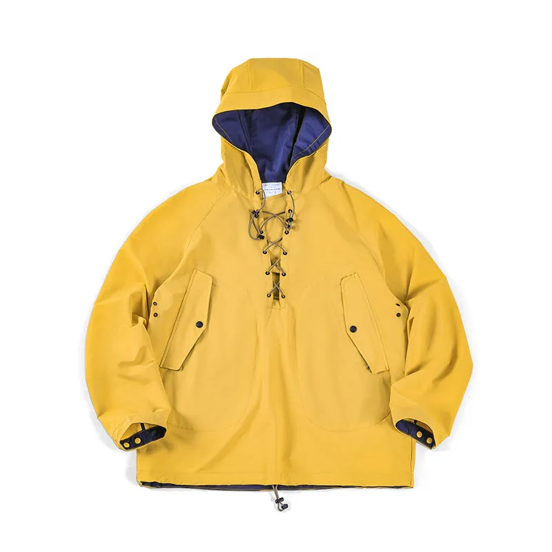 Retro Navy Wet Weather Parka Hoodies