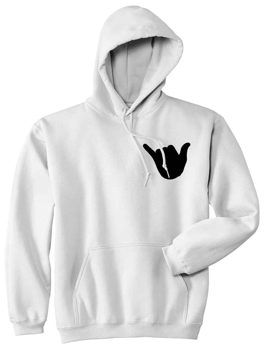 Rock On Hand Chest Mens Pullover Hoodie