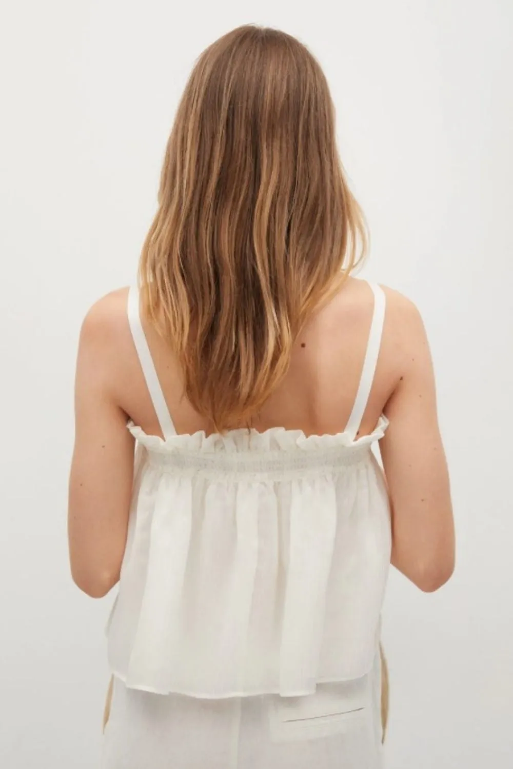 Ruffle Spaghetti Flowy Top