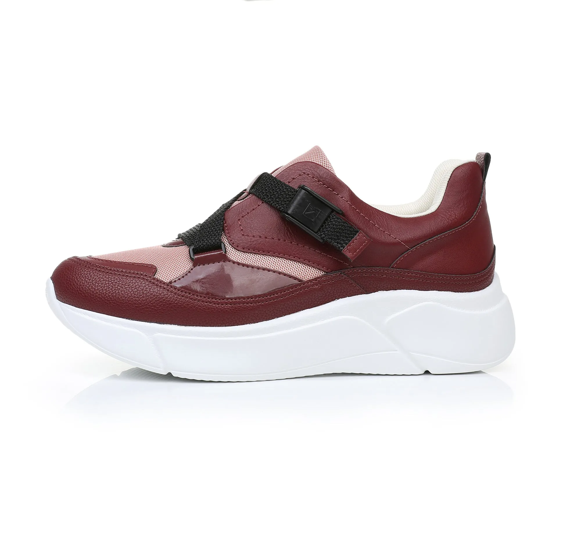 Runway-Ready Comfort Sneaker - Burgundy (986.003)