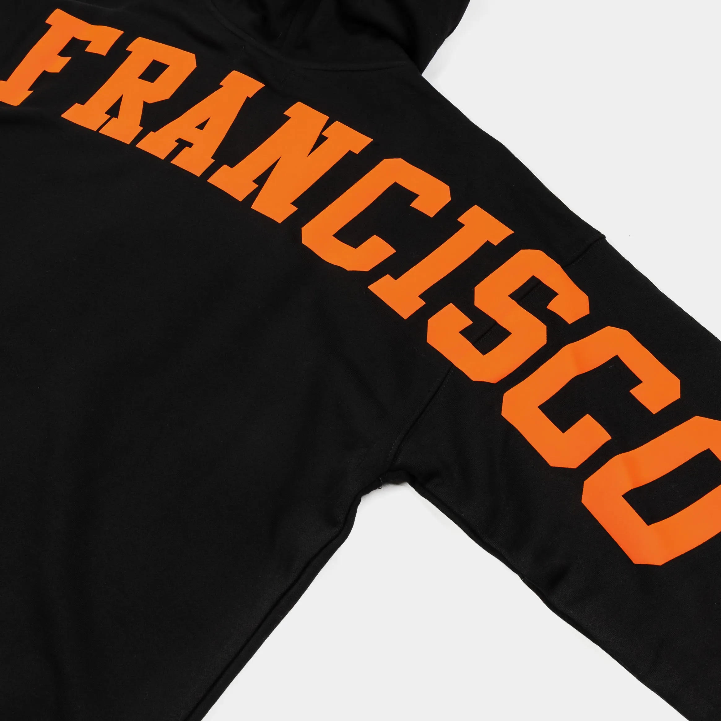 San Francisco Giants Drop Shoulder Pullover Mens Hoodie (Black/Orange)